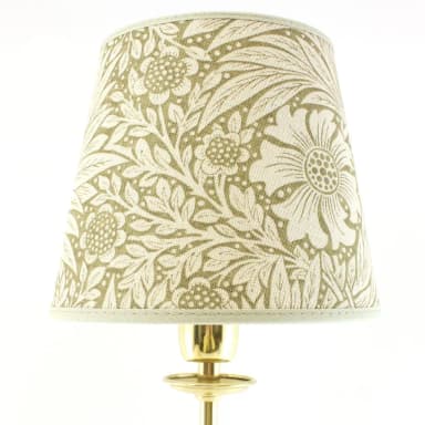 Pantalla de lámpara de tela William Morris Marigold verde D17