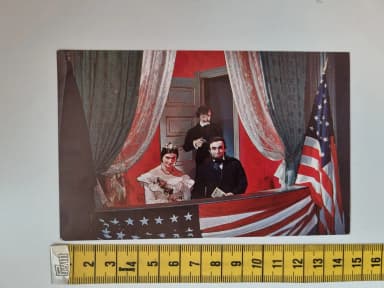 Postikortti Lincolnin salamurhasta vuodelta 1865