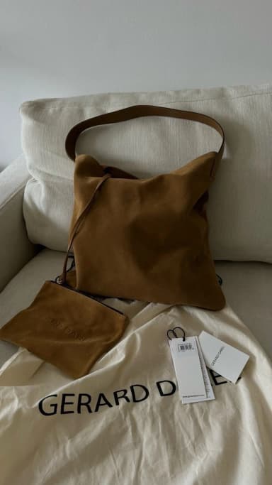 Gerard Darel Lady Wildleder Tote Hobo Tasche aus echtem Wildleder neu