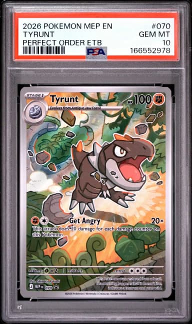Tyrunt 070 PSA 10 -kortti täydellisessä kunnossa