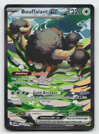 Seltene Bouffalant ex 170/086 White Flare Special Illustration Karte