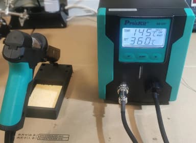 Estación de desoldadura LCD 160-480°C con vacío integrado y alto rendimiento