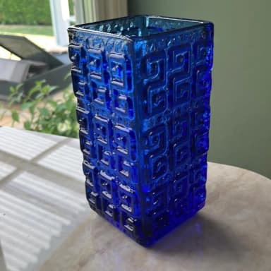 Blue 'Taalari' vase by Tamara Aladin from Riihimäki glassworks