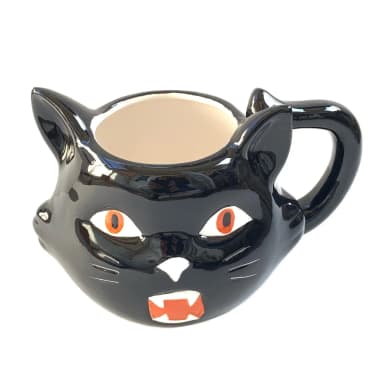 Taza gótica de gato estilo Flying Tiger 10x16cm