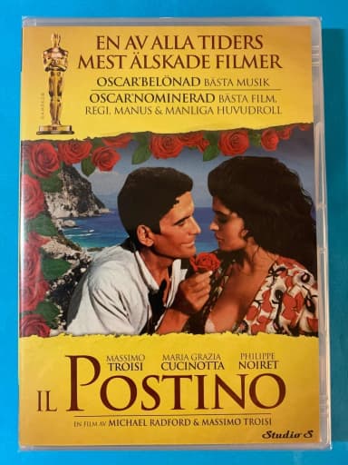 Il Postino 1994 DVD neu und versiegelt mit schwedischen Untertiteln