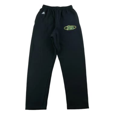 Pantalones deportivos negros para hombre Russell Athletic con logo bordado