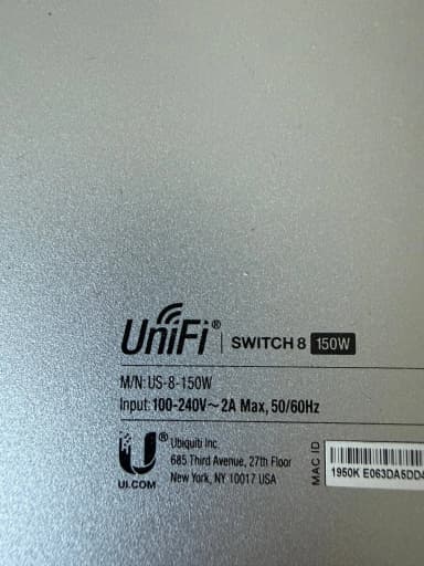 Switch de red Ubiquiti UniFi Switch 8 150W en venta