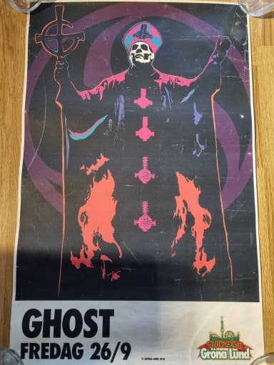 Cartel de concierto de Ghost en Gröna Lund 2014 disponible