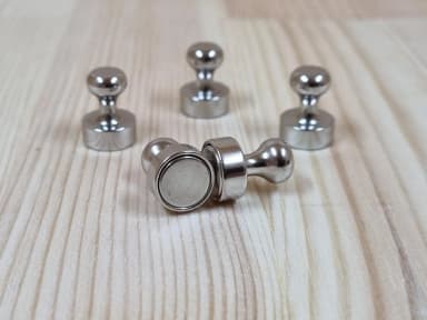 5 imanes de neodimio tipo push pin con fuerza de elevación fuerte