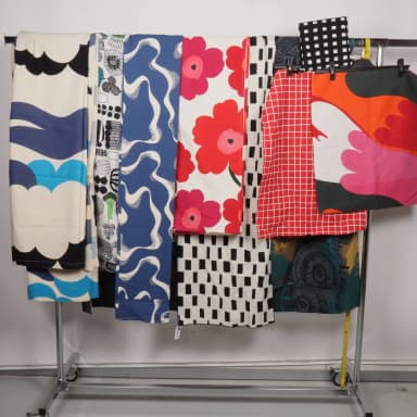 Marimekko fabric set with 11 pieces from Finnish design