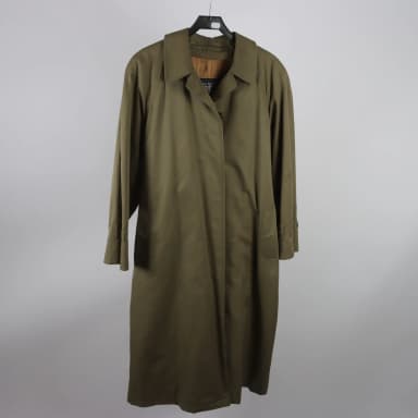 Grüner Burberrys Trenchcoat Größe 16
