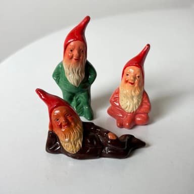 Figuras de Santa de cerámica vintage con estilo retro