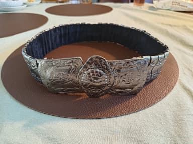 Medieval Ottoman style belt in unknown metal