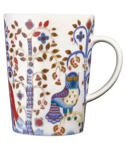Taza de café blanca Iittala Taika 40 cl diseñada por Klaus Haapaniemi