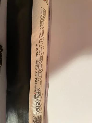 Diamant caña de pescar negra heger carbono 2,4 metros