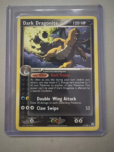 Dark Dragonite 15/109 Vintage Pokémon -kortti vuodelta 2004