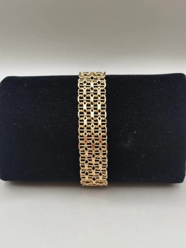 Pulsera de barra con eslabón X de oro 18K 20,68 g 19 cm