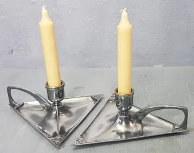 Candelabros antiguos Art Deco y Art Nouveau de finales del 1800 y 1900