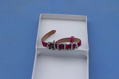 Angel Bliss metallic cerise disco bracelet with the name 'Julia' new condition
