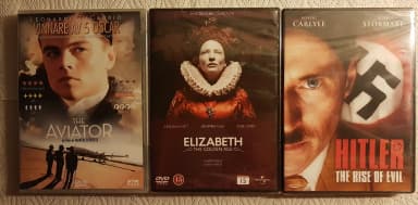 3-DVD-Set mit Aviator, Elisabeth I und Hitler, neu