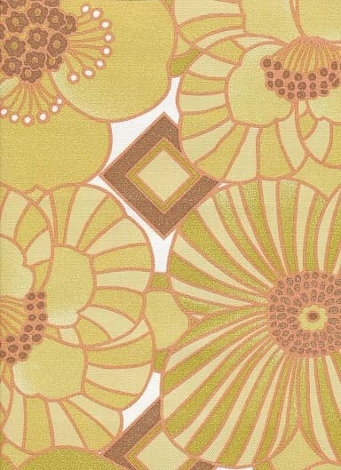 Dos rollos de papel pintado vintage de los años 60