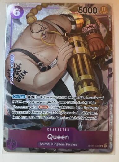 One Piece pre-errata Queen OP01-097 card