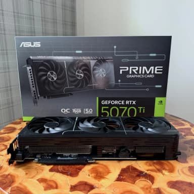 Asus Prime RTX 5070 Ti Grafikkarte mit 16GB Speicher