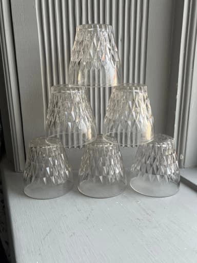 Set vintage de seis vasos SN Vereco France Lulli