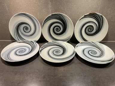 Juego de 6 platos de cena Rörstrand Olle Alberius Spiro