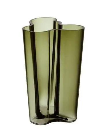 Iittala Aalto Vase 251 mm moosgrün von Alvar Aalto