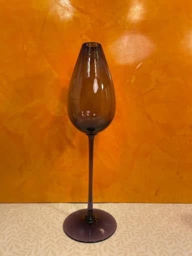 Jarrón Tulipán de vidrio púrpura Gunnar Ander, mediados de 1900
