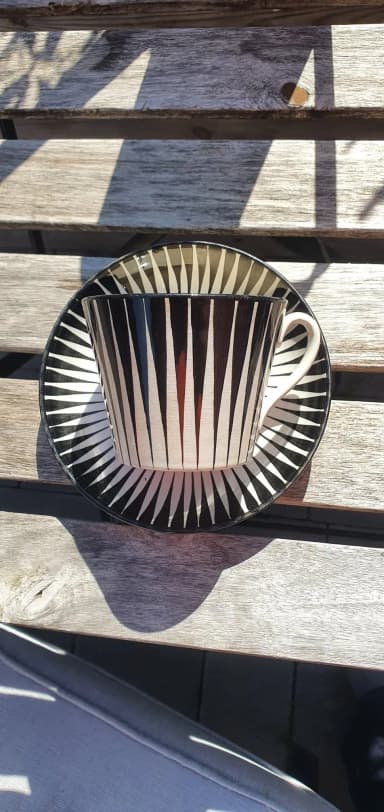 Taza de té Gefle Eugen Trost con diseño de cebra de Suecia