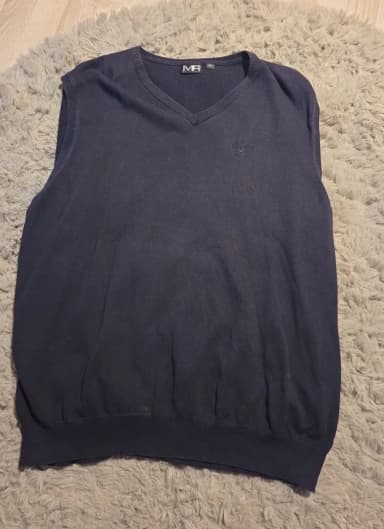 Mal Richman tummansininen slipover koko 4XL