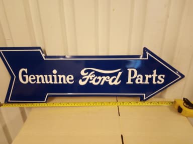 Ford genuine parts metal sign with arrow