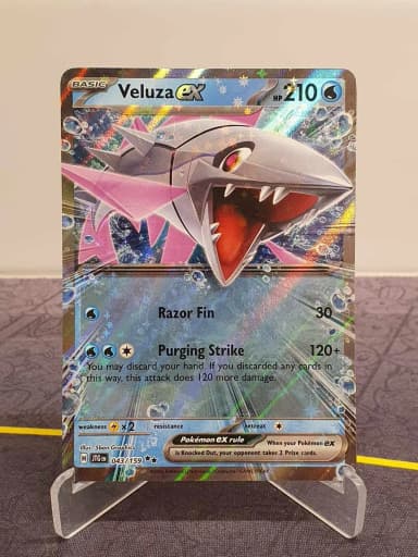 Carta Pokémon Veluza EX 043/159 doblemente rara