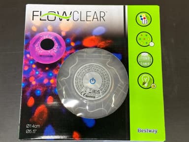 Bestway Flowclear schwimmende LED-Poolleuchte mit 14 cm Durchmesser