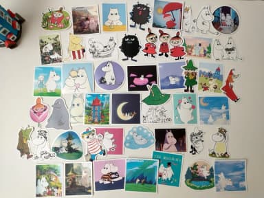 Set de 50 pegatinas nuevas de Moomin para colección o decoración