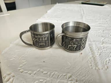 2 jarras de peltre noruegas ITB Norway & Groenlandica de los años 60/70