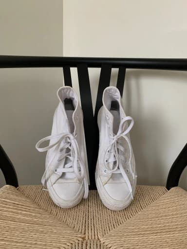 Valkoiset Converse All Star korkeavartiset kengät koko 36
