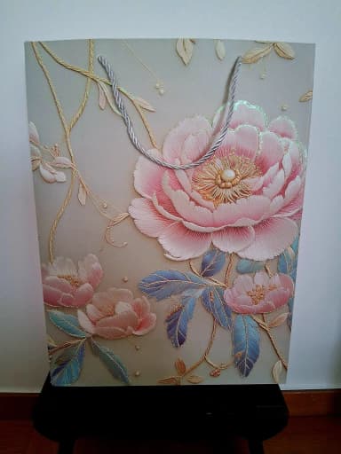 Gift bag with floral design