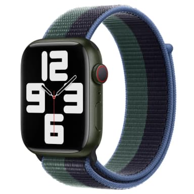 Nylon-Schlaufe für Apple Watch 38-42 mm in Mitternacht und Eukalyptus