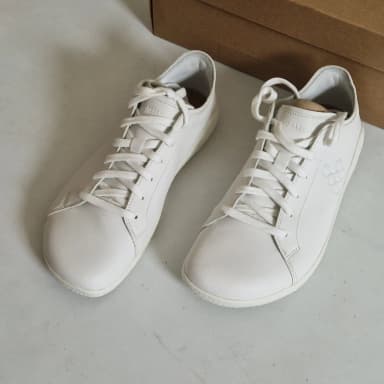 Geo Court IV M Barfußschuhe aus weißem Leder Größe 40
