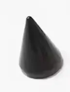 8 glänzend schwarze spitze Nieten 7x10 mm