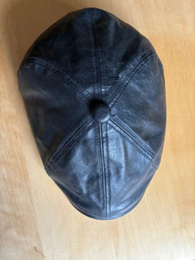 Stetson schwarze Lederkappe Größe L