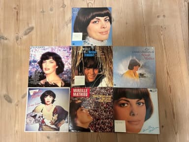 Sieben Vinylalben von Mireille Mathieu zu verkaufen
