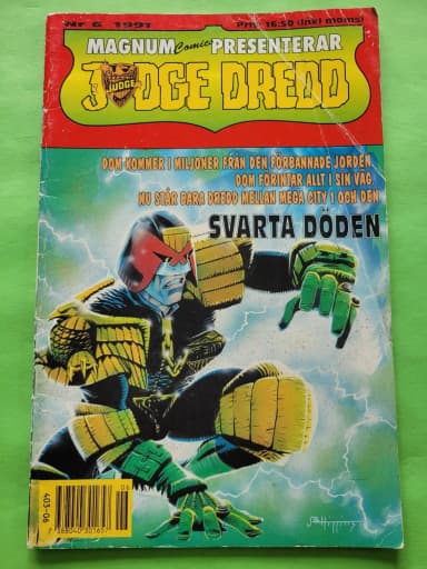Comic sueco Judge Dread The Black Death de 1991
