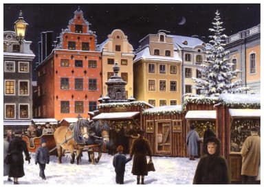 Tarjeta de Navidad de Jan Bergerlind disponible en Suecia