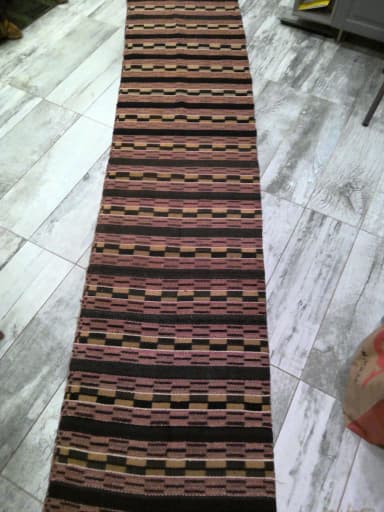 Alfombra Allmoge de alrededor de 1900, 58x272 cm en buen estado