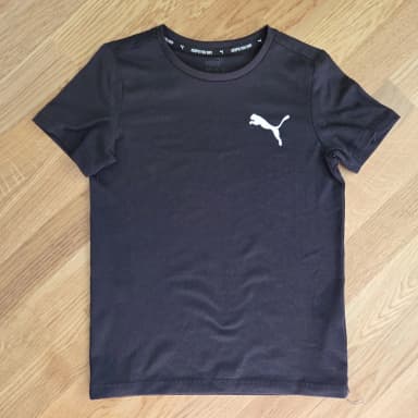 Puma schwarzes T-Shirt Größe 140 für Kinder