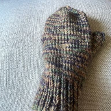 Hand-knitted wool gloves available